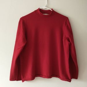VTG Pursuits Ltd Sweater Women 1X Plus (L)* Red Merino Wool Woolmark *READ